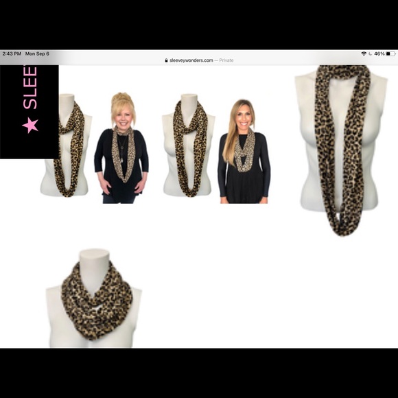 Never worn Skinny Infinity Scarf in leopard - Picture 2 of 2